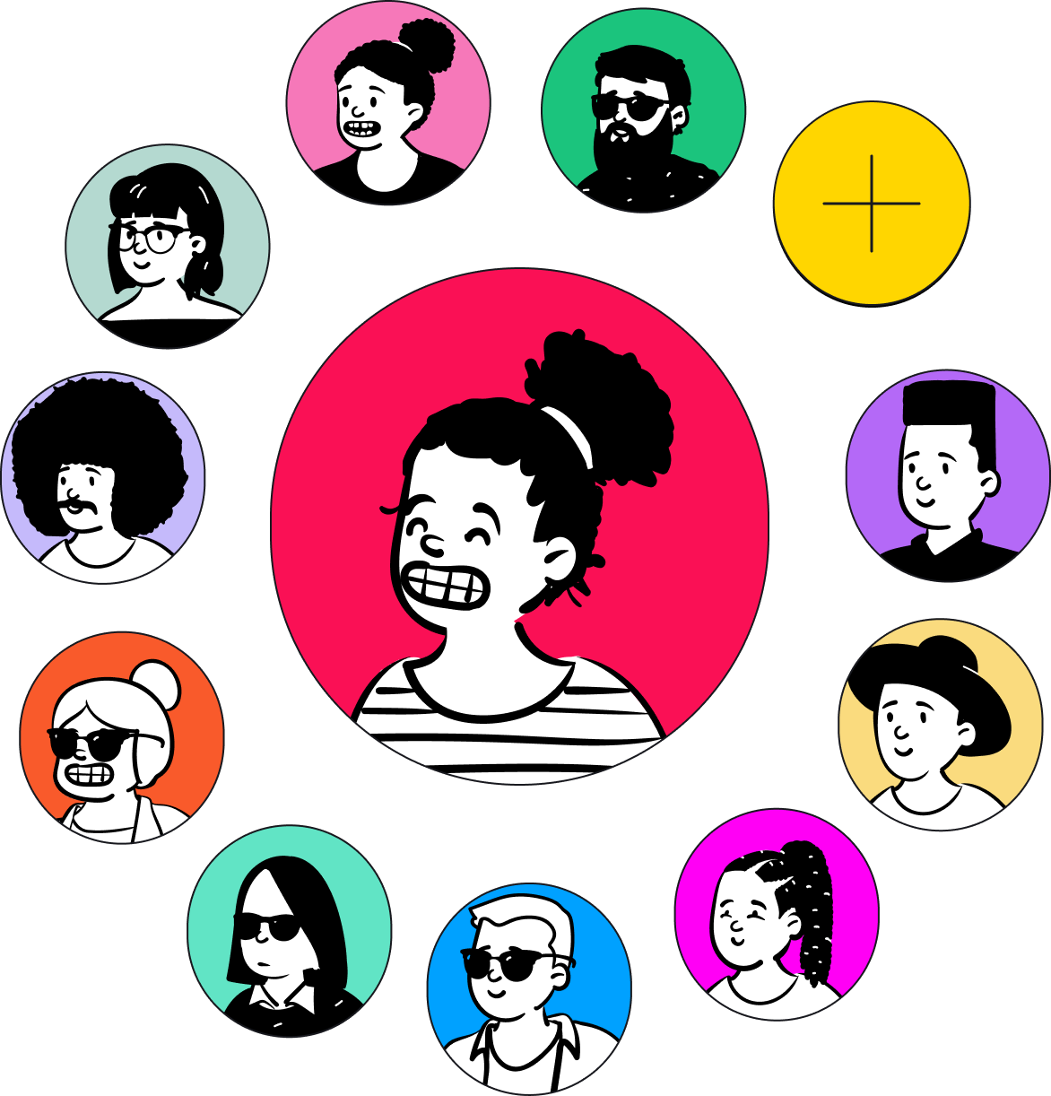 personnages famille